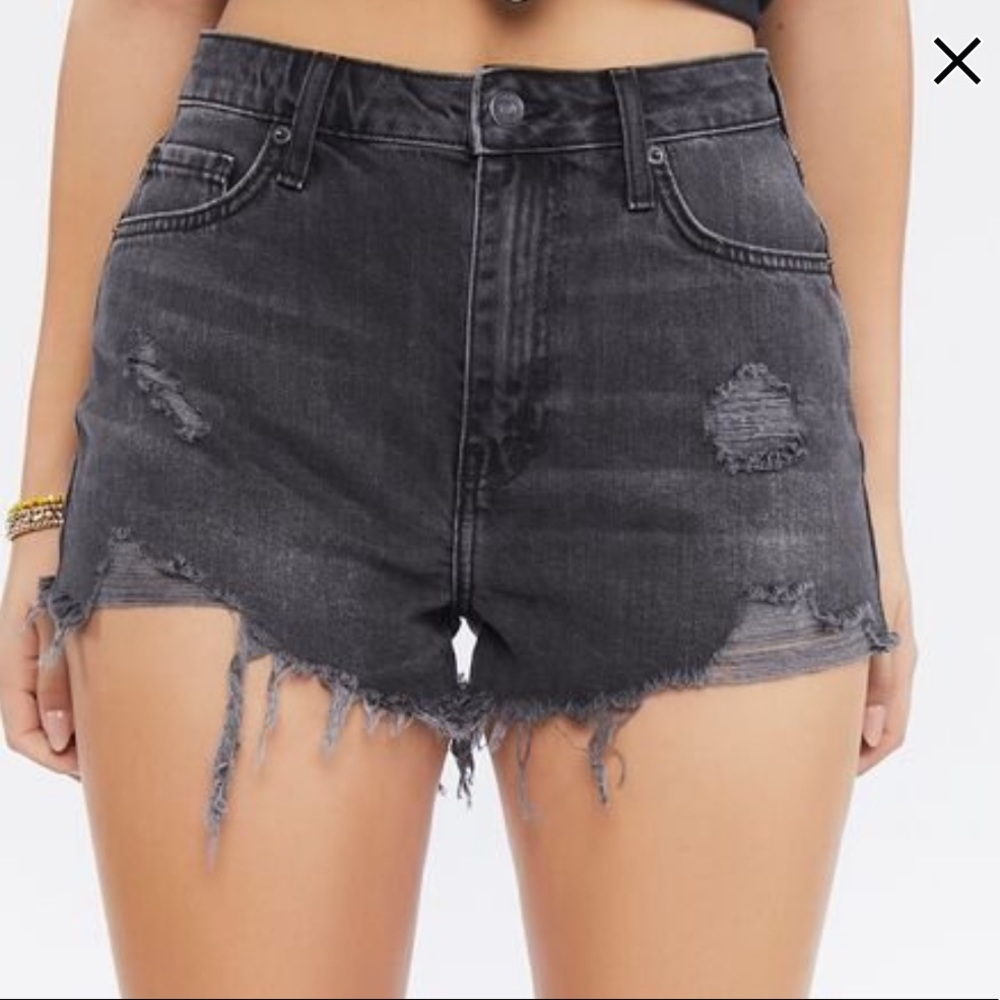NWT high rise black denim shorts